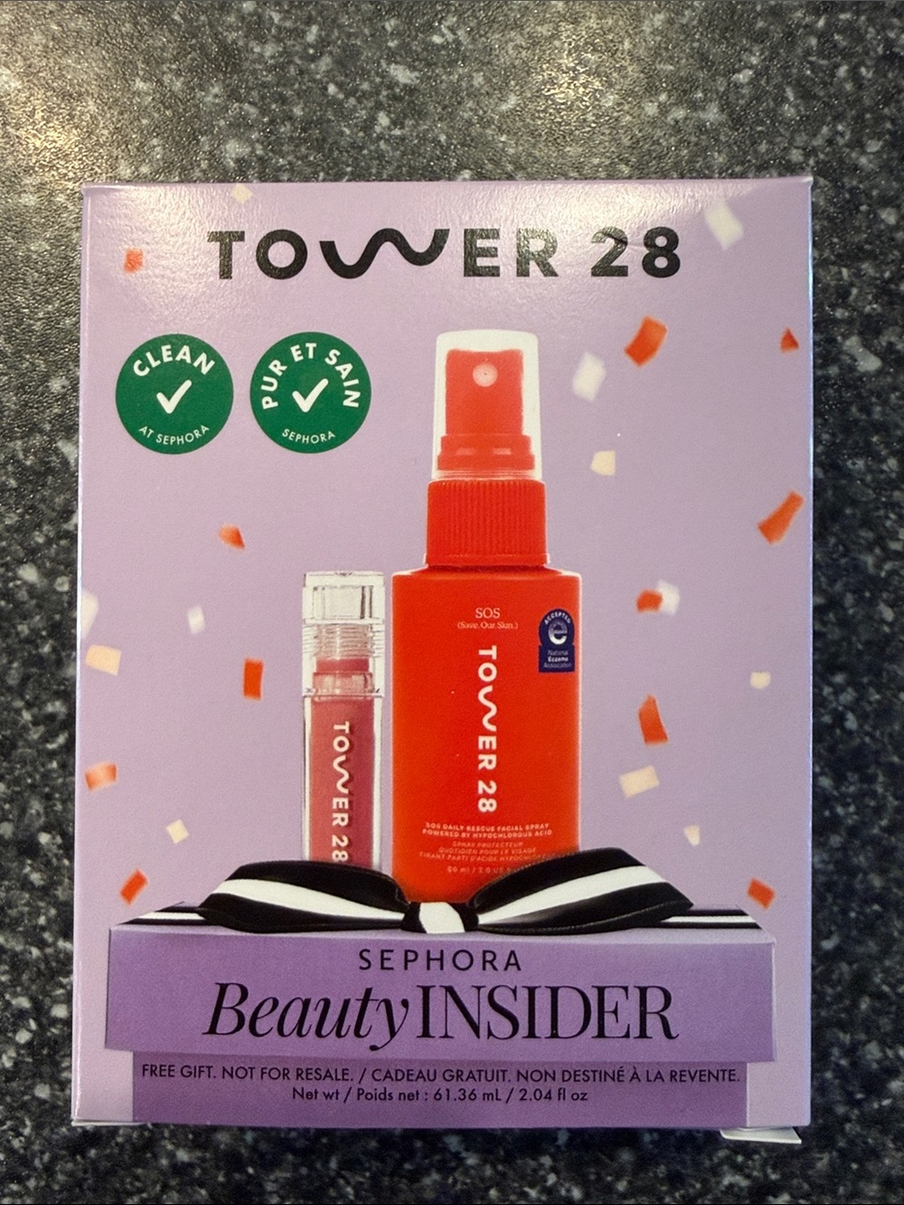 Tower 28 SOS spray and pistachio lip glossโs brand new never used